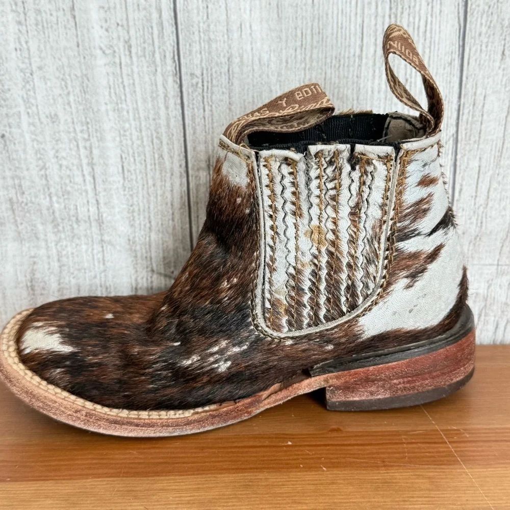 D’MENDEZ Cow Hide Made in Mexico Children’s Western Boots Size MX 17 US 10